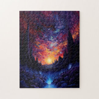Savage Alien Planet, Hot Jupiter Inspired Jigsaw Puzzle