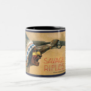 Savage Arms Screaming Indian Two-Tone Coffee Mug