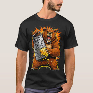 Savage Bear Grating Cheese | Funny Aggressive Anim T-Shirt