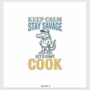 Savage Cook Alligator Vintage Engraving Graphic_1