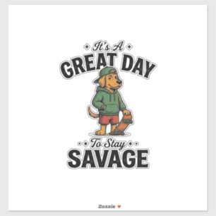 Savage Dog Vintage Engraving T-Shirt Design_1