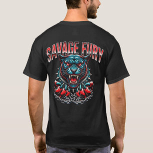 Savage Fury – Feral Power Streetwear Graphic Desig T-Shirt