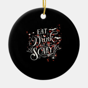 Savage Halloween Spooky Aesthetic Ceramic Ornament