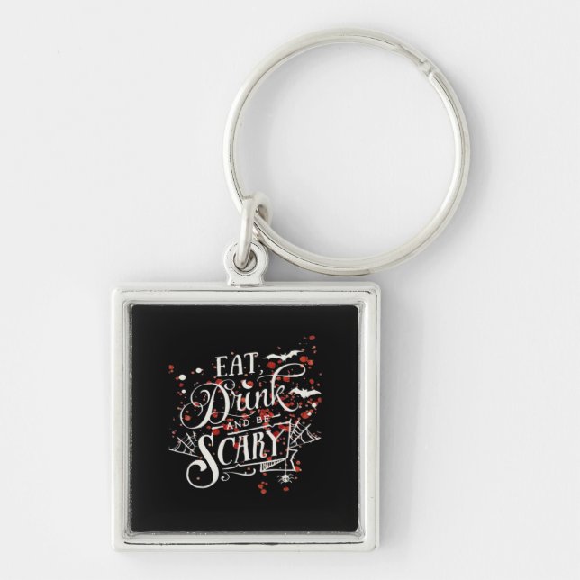 Savage Halloween Spooky Aesthetic Keychain (Front)