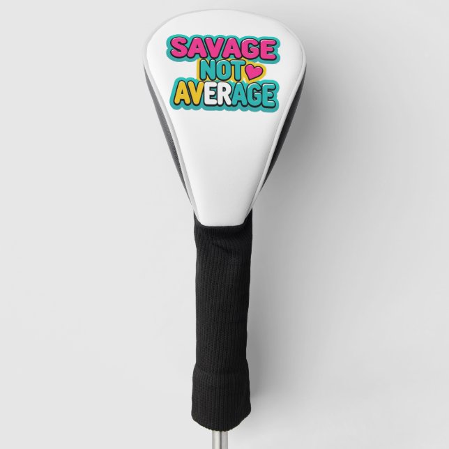 SAVAGE NOT AVERAGE GOLF BALLS GOLF HEAD COVER (Front)