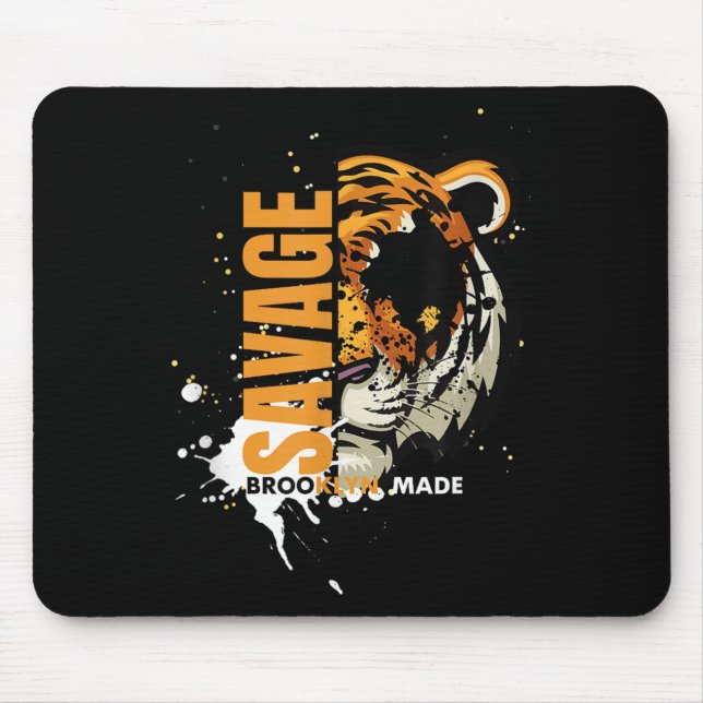 Savage Tiger,brooklyn Made, Graphic Tees Tiger, Mo Mouse Pad (Front)