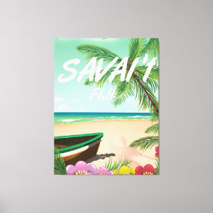 Savai'i Fiji Samoa travel poster Canvas Print