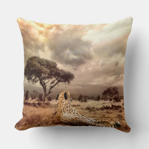 Savanna Cheetah Throw Pillow