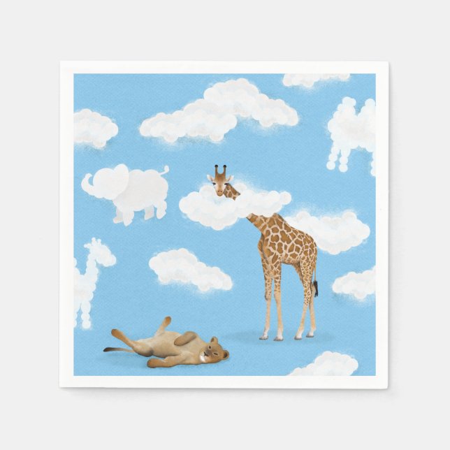 Savanna cloud animals napkin (Front)