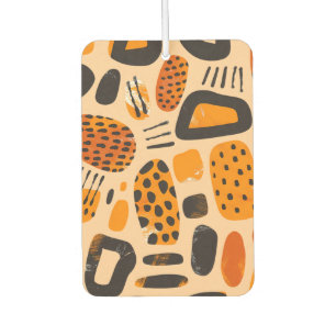 "Savanna Pop: Tribal Vibes in Orange & Black" Air Freshener