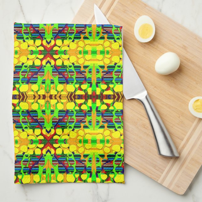 Savanna Remix: Afrocentric Animal Collage  Kitchen Towel (Creator Uploaded)