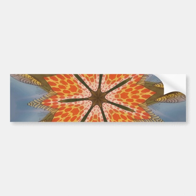 Savanna Star Bloom – A Bold African Animal Print Bumper Sticker (Front)