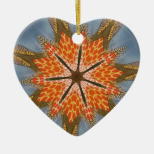 Savanna Star Bloom – A Bold African Animal Print Ceramic Ornament