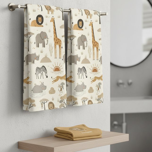 Savanna Sunrise Safari Pattern ID1259 Bath Towel Set (Creator Uploaded)
