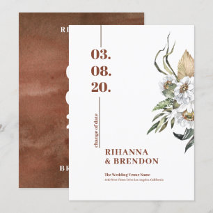 Savanna Watercolors flower bouquet Invitation