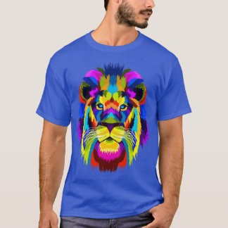 Savannah Animal Rainbow Colourful Lion T-Shirt