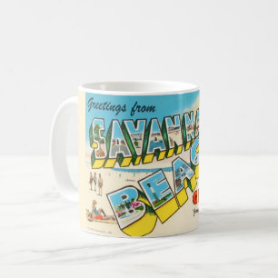 Savannah Beach Georgia Greeting Mug