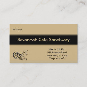 Savannah Cat Business Card / Customize