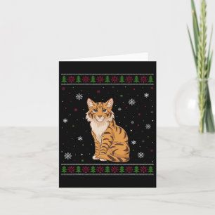 Savannah Cat Christmas Sweater Men Women Kids Xmas Card