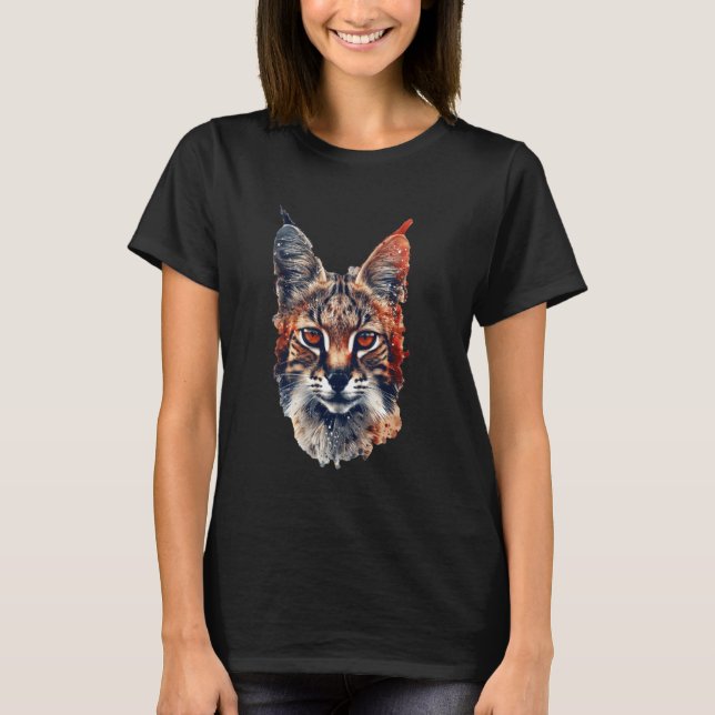 Savannah Cat Funny Design Serval Cat T-Shirt (Front)