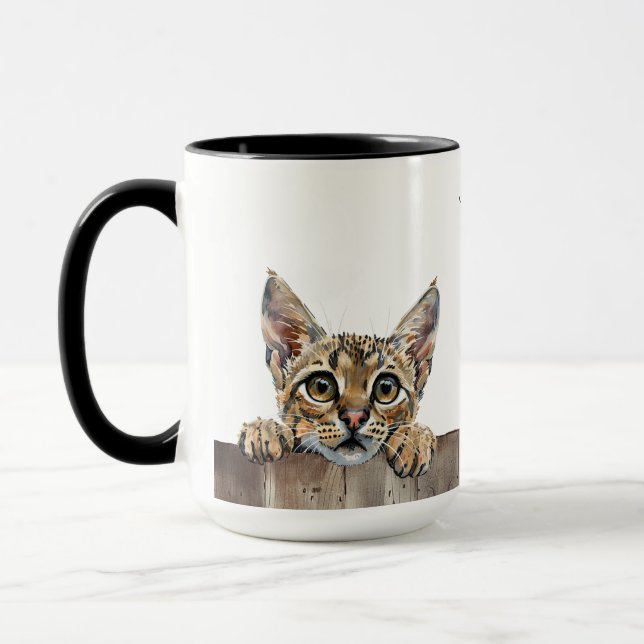Savannah Cat Mug (Left)