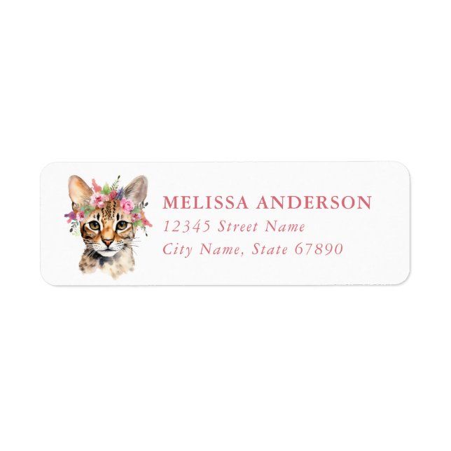 Savannah Cat Return Address Labels (Front)