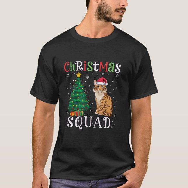 Savannah Cat Squad Boys Girls Kids Christmas Tree  T-Shirt (Front)