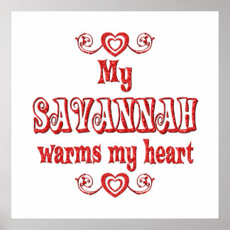 Savannah Cats Warm My Heart Poster