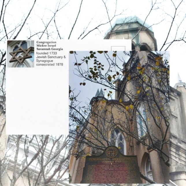 Savannah Congregation Mickve Israel Photographic Postcard (Creator Uploaded)