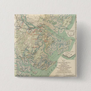 Savannah, Ga and vicinity 2 Inch Square Button