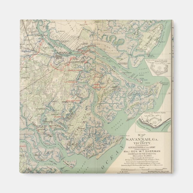 Savannah, Ga and vicinity Magnet (Front)