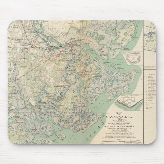Savannah, Ga and vicinity Mouse Pad (Front)