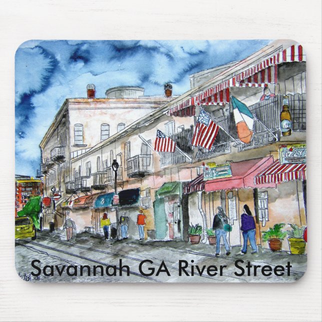 savannah ga georgia river street mouse pads (Front)