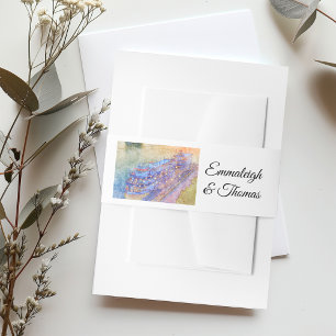 Savannah GA River Street Sunset Wedding Invitation Belly Band