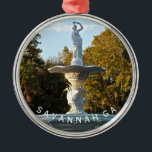 Savannah GA Souvenir | Forsyth Park Fountain Photo Metal Ornament<br><div class="desc">Travel photo shows one of the Forsyth Park landmarks of the southern city of Savannah Georgia- the Forsyth Park fountain. Reads Savannah GA in curved text at bottom. Perfect Savannah GA souvenir ornament for those that love Savannah, GA, southerners, Georgia natives, and those that like fountains, sculpture, fine art, and...</div>
