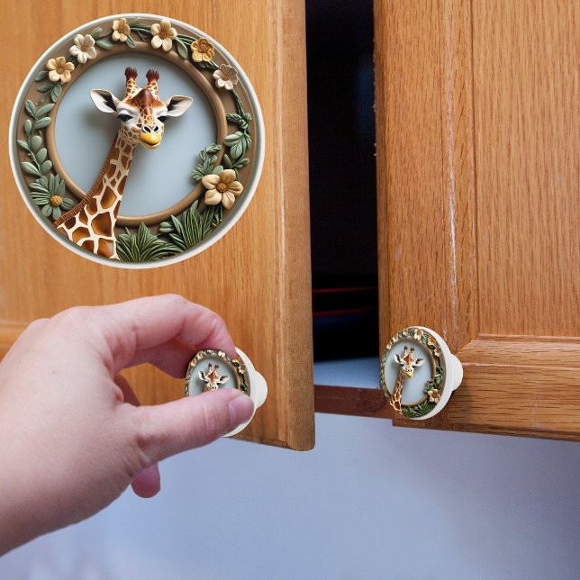 Savannah Gaze Giraffe Ceramic Knob (Creator Uploaded)