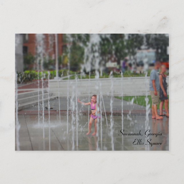 Savannah, Georgia - Ellis Square Post Card (Front)