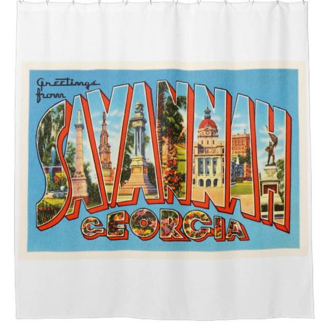 Savannah Georgia GA Old Vintage Travel Souvenir (Front)