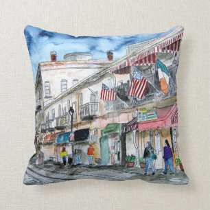 Savannah Georgia GA River street pillow