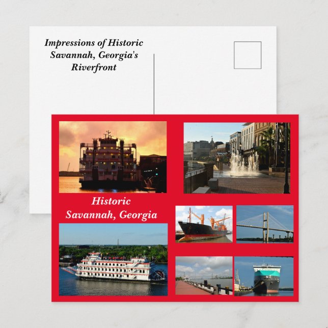 Savannah, Georgia Holiday Postcard (Front/Back)