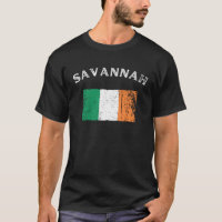 SAVANNAH GEORGIA Irish American Flag Badge