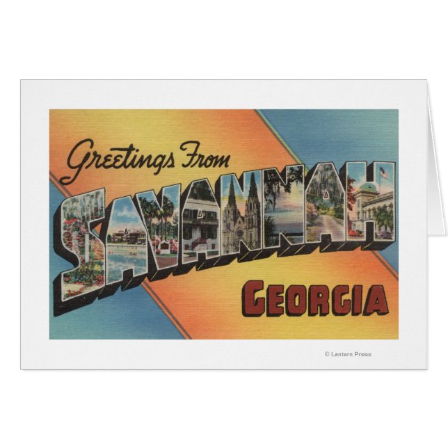 Savannah, Georgia - Large Letter Scenes (Front Horizontal)