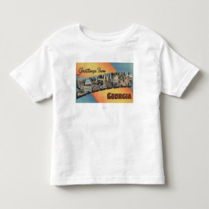 Savannah, Georgia - Large Letter Scenes Toddler T-shirt