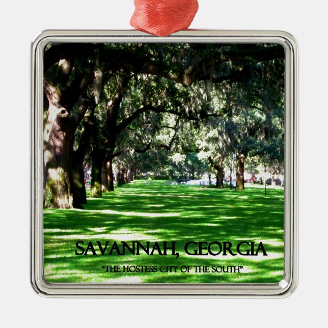 SAVANNAH, GEORGIA METAL ORNAMENT (Front)