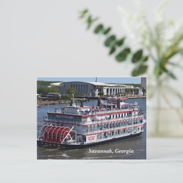 Savannah, Georgia Riverboat postcard (Standing Front)
