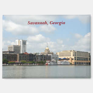Savannah, Georgia riverfront Magnet