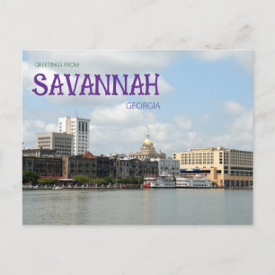 Savannah Georgia Scenic Travel Postcard
