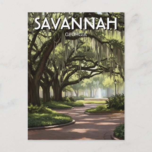 Savannah Georgia Travel Postcard (Front)
