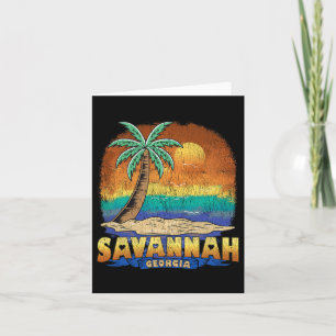 Savannah Georgia Vintage Distressed Souvenir  Card