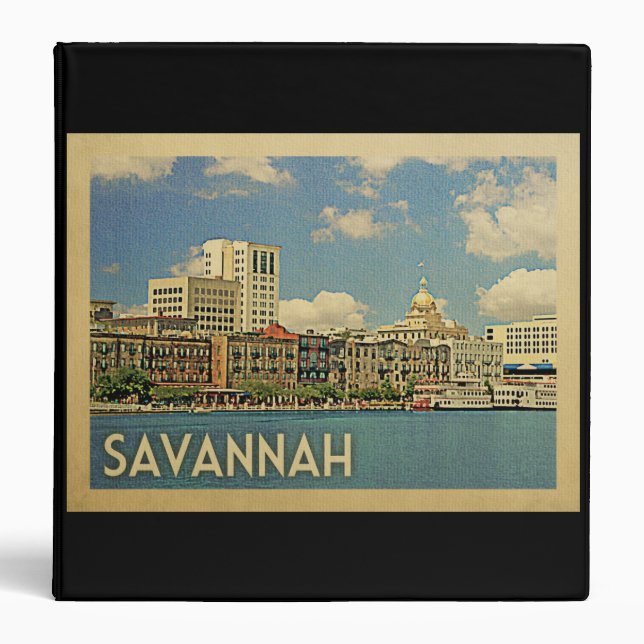 Savannah Georgia Vintage Travel Binder (Front)